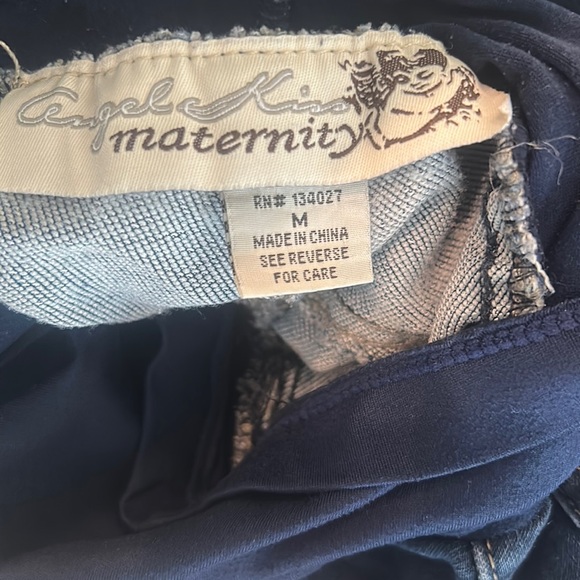 Angel Kiss Maternity Jeans M High Rise Skinny-Stretchy Comfort Panel Belly Band - Picture 7 of 17